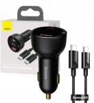 Baseus autós töltő, USB, USB-C, 100W, 20V 5A (TZCCZX-01)
