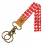  Kulcstartó póráz, csuklóra, valódi bőr, nylon, 2cm széles, 16, 5cm hosszú