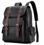 EdiBazzar Városi Túra Hátizsák Fekete Utazó Poggyász Kézi Tágas Kabin (Plecak Czarny Skóra Do Samolotu Miejski)