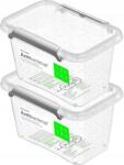 Antibacterial Moxom Antibakteriális ételtároló doboz 2x 0, 65 L (5902541302214)
