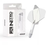 Red Dragon Darts toll és szár egyben Red Dragon Nitro Flite fehér-átlátszó, standard toll és közepes szár