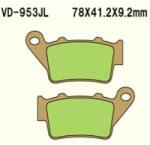 Wesrah VD-953JL hátsó fékbetét Wesrah Futómű és fék alkatrészek Fékpofa (dobfék)