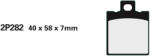 Nissin utcai félig fémes fékbetétek - 2P-282NS NISSIN Futómű és fék alkatrészek Fékbetét (tárcsafék)