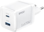 BWOO fehér GaN fali töltő CDA224 QC 70W 1 x USB 1 x USB-C