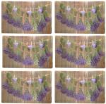 Pufo Tányéralátét készlet az asztali tálaláshoz, modell Pufo Lavender Love, 6 db (Pufo2960)