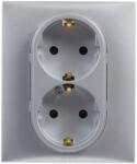Legrand Priza dubla LEGRAND Niloe Step 398209 16A montaj incastrat culoare aluminiu (398209)