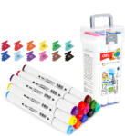 Deli Set 12 markere sketching varf dublu rotund Deli DLE70803-12, cutie plastic (DLE70803-12)