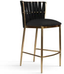 Atreve Hordia Bárszék 60 Fekete Bársony Arany Kefézett Lábakkal