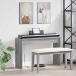 vidaXL Стойка за клавиатура Сив Сонома 100 x 32 x 64 см (899500)