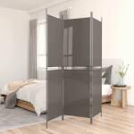 vidaXL Параван за стая, 3 панела, антрацит, 150x220 cм, плат (350244)