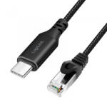 LogiLink USB 3.2 Type-C Ethernet kábel 10m fekete (CU0416) (CU0416)
