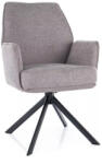 SIGNAL MEBLE Hugo Brego Forgó Szék Szürke Szövet Fekete Fém Vázzal Auto-Return Funkcióval (HUGOBRCSZ)