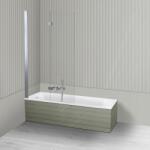 Oltens Készlet zuhanyparaván Oltens Sela 23202100, egyenes kád Oltens Lykke 10010000 (18011000)