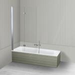 Oltens Készlet egyenes kád Oltens Lykke 10014000, zuhanyparaván Oltens Sela 23202100 (18015000)