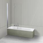 Oltens Készlet zuhanyparaván Oltens Sela 23202100, egyenes kád Oltens Lykke 10011000 (18012000)