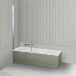 Oltens Készlet zuhanyparaván Oltens Sela 23202100, egyenes kád Oltens Langfoss 10004000 (18003000)