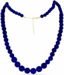  Arannyal Bevont Ezüst Nyaklánc Lapisz Lazulival, Y61861