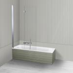 Oltens Készlet zuhanyparaván Oltens Sela 23202100, egyenes kád Oltens Lykke 10009000 (18010000)