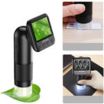 APEXEL Digitális mikroszkóp Apexel 400X-800X LCD kijelzővel, 32 GB-os SD kártya, beépített újratölthető akkumulátor - insportline