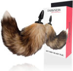 Darkness Anal Darkness Natural Tail Butt Plug Silicone Black 10cm