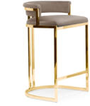 Atreve Vegas Luxus Bárszék 60cm Bézs Kárpit Arany Váz