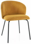SIGNAL MEBLE Kevin Vardo Étkezőszék Curry Szövet Fekete Vázzal