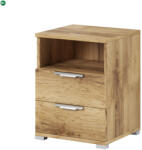 WIPMEB Éjjeliszekrény 2 fiókkal Wotan tölgy színben 16 mm - NAKA