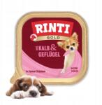 RINTI MiniGold tálca Nedves kutyaeledel borjú és baromfi kis testű kutyáknak 100g