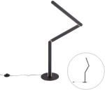 QAZQA Design állólámpa fekete, LED-del, 3 fokozatban dimmelhető - Gate (110194)