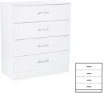  Miami komód 4 fiókos 80x92 cm fehér-fehér (LMK4FFF)