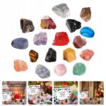  Kövek Gyűjtői készlet Természetes ásványok gyűjteménye 24 db-os készlet (Advent Calendars)