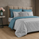 Takoy Kétoldalas pamut ágyneműhuzat 160x200 cm világosszürke, türkiz NOVA 3