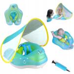 MEMFLOW Baba úszógumi kivehető UPF50+ tetővel 3-18 hónapos korig (Koło do pływania dla dziecka nad wodę basen)