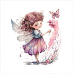 Takoy Panel vízálló poliészterből 49x49 erdei tündér - fehér háttérrel