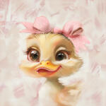 Takoy Panel vízálló poliészterből 49x49 lány kacsa masnival