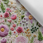 Takoy Vízálló poliészter TD/NS hímzett virág mintás utánzat Violet