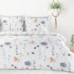 Takoy Pamut és mikroszálas ágyneműhuzat 220x200 cm fehér, acél virágmintával LEA10 Design 91