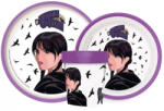 Wednesday Nevermore Academy csúszásmentes étkészlet, micro műanyag szett (JVL66682) - oliviashop