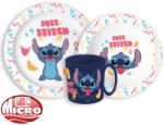  Disney Lilo és Stitch Palms étkészlet, micro műanyag szett bögrével 265 ml (JVL33357) - oliviashop