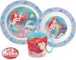  Disney Hercegnők Ariel étkészlet, micro műanyag szett (JVL22256)