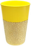  Pohár Műanyag Mintás 400ml - Pasztel Sárga