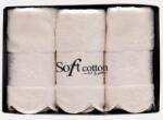 SOFT COTTON LORA kis törölközős ajándékcsomag, 3 db Krém szín / Cream