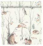 Rasch Tapéta kellemes színekben Erdő állatok Forest 300048 R (300048)