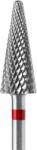 Everin Capăt Freză Tungsten Carbide Con Roșu 6x15 mm | Bit Profesional Unghii (BTE-39R)