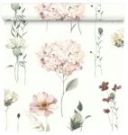 Rasch Hortenzia tapéta krém-rózsaszín flizelin virágok Virágok (300642)