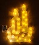 Hurtnet Led Ablakdísz Fehér Meleg Tapadókoronggal 42CM (ozdoba witraż)