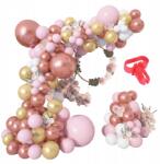 Balonowy Świat Lufi Girland Rózsaszín Születésnap Egy Éves Baba Shower Lány Keresztelő
