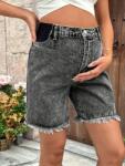 Shein Farmer Szürke Magas Derekú Rövidnadrág (M)