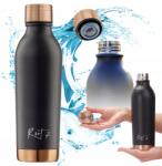 Root7 Termosz Kávé Tea Palack Acél Termosz 500 ML Root7 Fekete (R71BMBLKS)