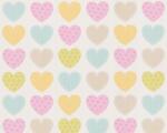 Rasch Tapéta Színes szívek 93566-2 Szeruszka pasztell